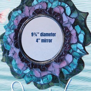 Mosaic Wall Mirror "Ocean Waves"